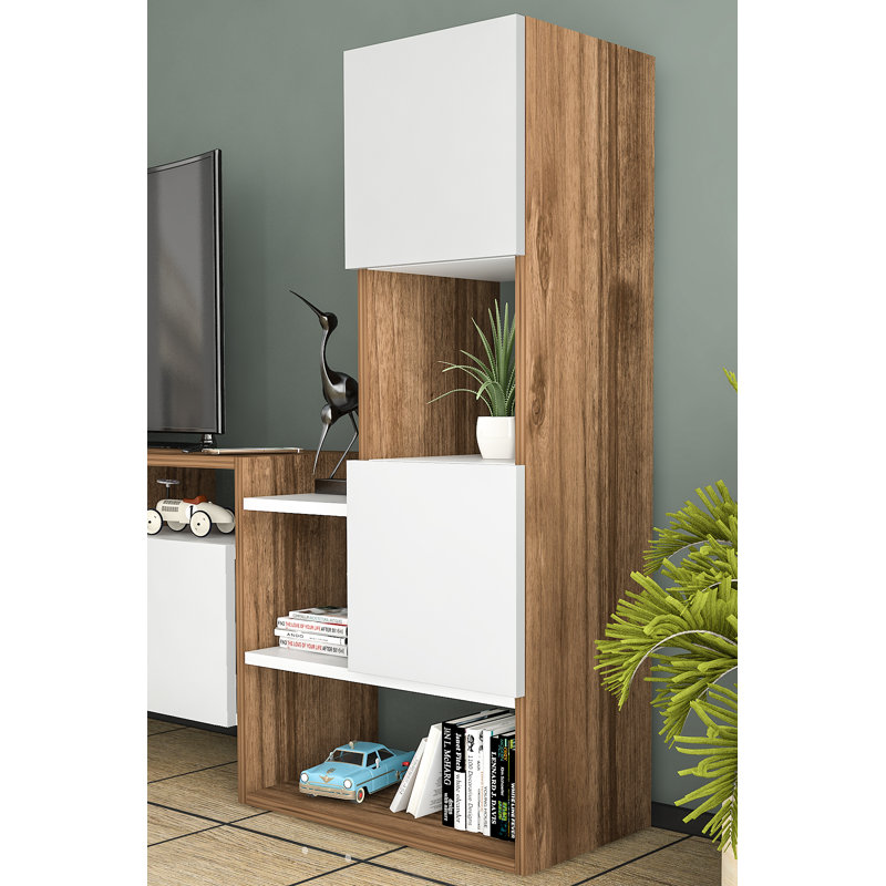 TV Stand And Media Console Catia, White/Walnut