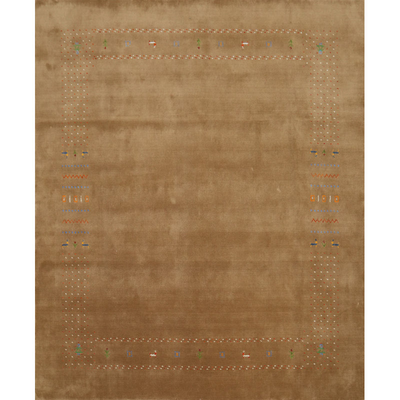 Tapis carré en laine fait à la main de style Gabbeh 8 x 8