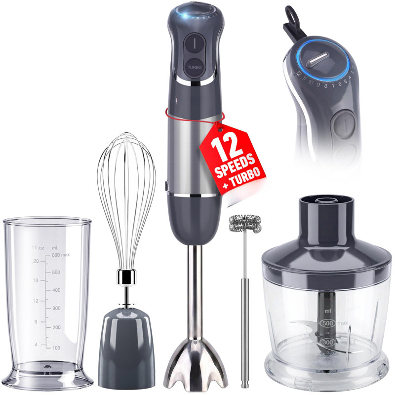 Mélangeur à immersion 5-en-1 Multistick 5 vitesses Turbo Copper
