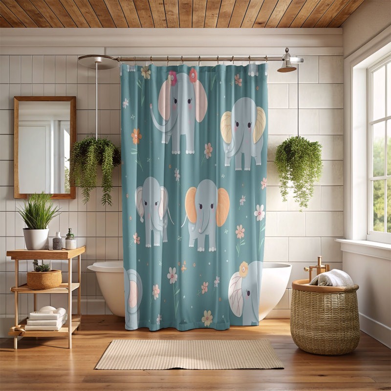 Enchanted Nook - Rideau de douche Premium, H 74 po x l 71 po