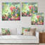 «Modern Modern Pink And Green Summer Garden III», reproduction d'art sur toile-1450045429-1450045424