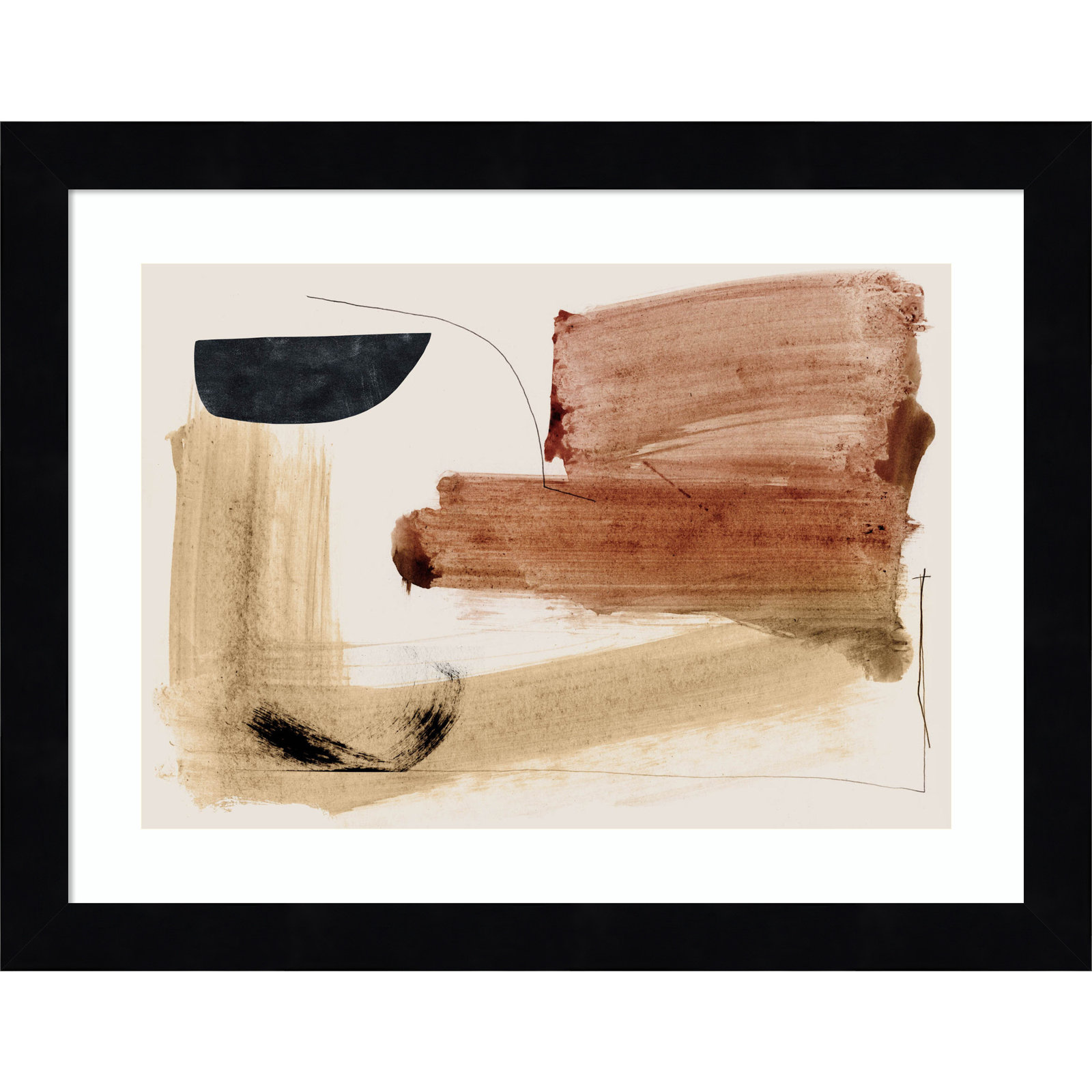 Cleve "Cooking" Print by Dan Hobday, Black, 10" H x 13" W