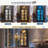 68" Tall Arched Storage Display Cabinet-2133944932
