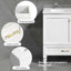 Meuble-lavabo de salle de bain avec 1 porte à fermeture douce et 3 tiroirs, armoire en panneau de fibres à densité moyenne durable pour une solution de rangement élégante-1403576480-1403576483