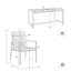 Ensemble repas d'extérieur en aluminium et teck avec coussins 7 pièces Urgeon-56436444-56436445