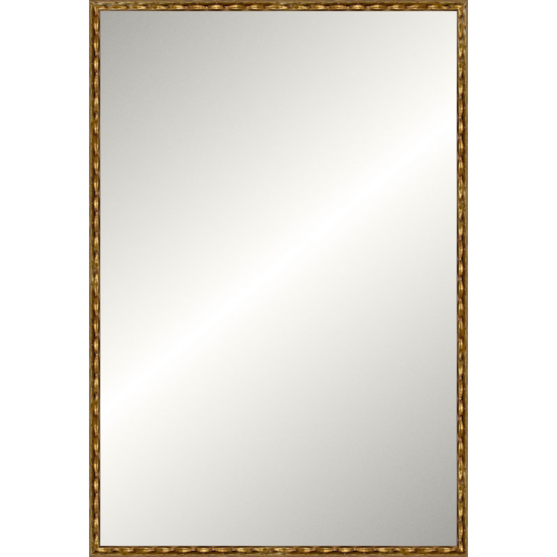 Antique Gold Wave Signature Mirror, Classic Vanity