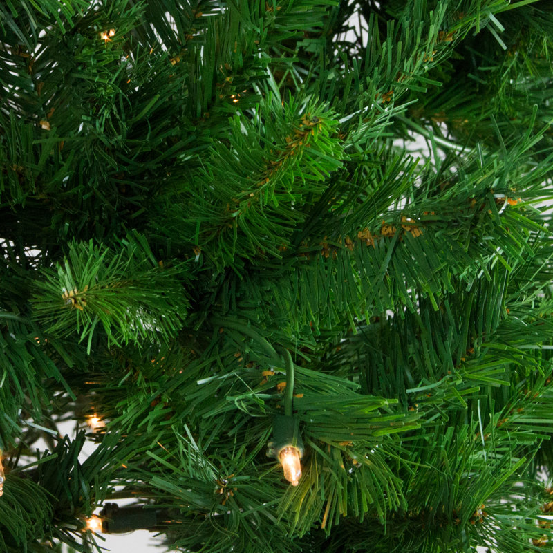 Arbre de Noël artificiel épinette 7,5 pi pré-éclairé avec lumières claires