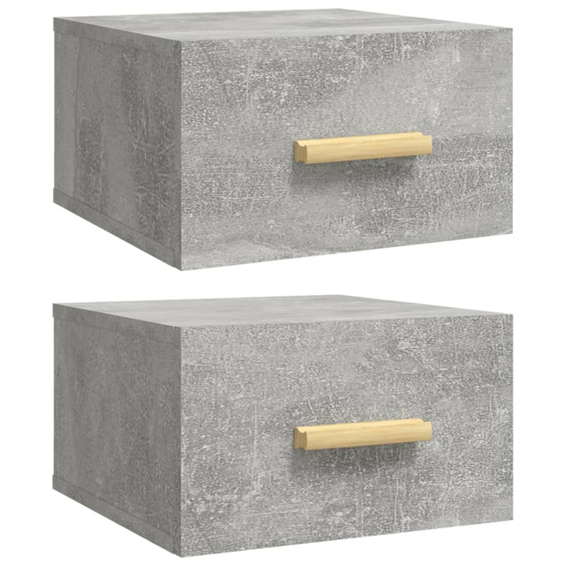 Santucci 35cm W Manufactured Wood Bedside Table, Grey, Individual