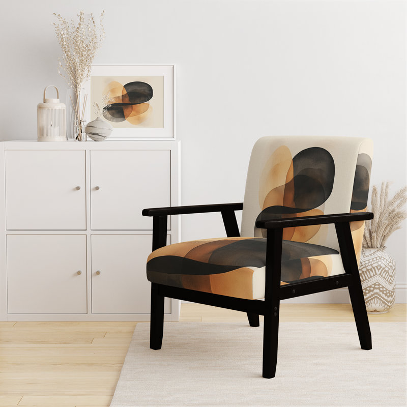 Chaise d'appoint Abstract Shapes, Black Square Arms