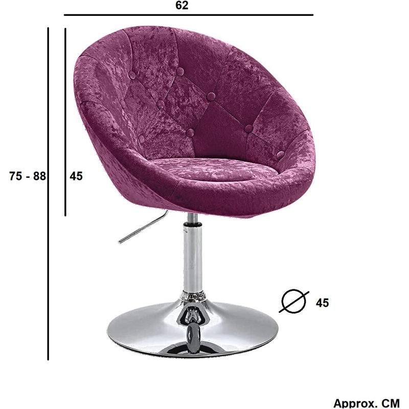 Ailisha Adjustable Height Bar Stool, Pink