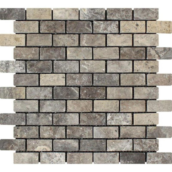 1" x 2" Travertine Brick Joint Mosaic Wall & Floor Tile