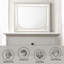 Miroir blanc perle