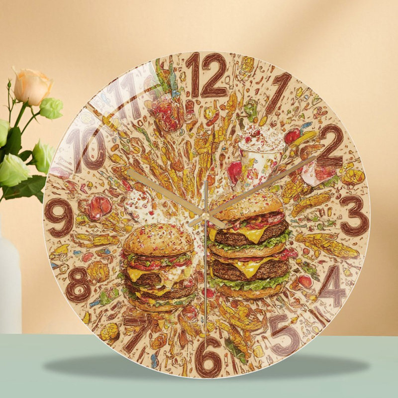 Horloge murale moderne en verre 1-12 Burger