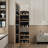 360° Swivel Jewelry Cabinet with Full Length Mirror, Lockable Storage, and Interior Lighting, Light Walnut Finish
