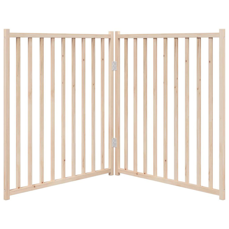 Soma Solid Wood Dog House Door, Beige, 90cm H x 160cm W x 2cm D