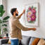 Peony Bloom Study Botanical - Wrapped Canvas-575138885-575139001