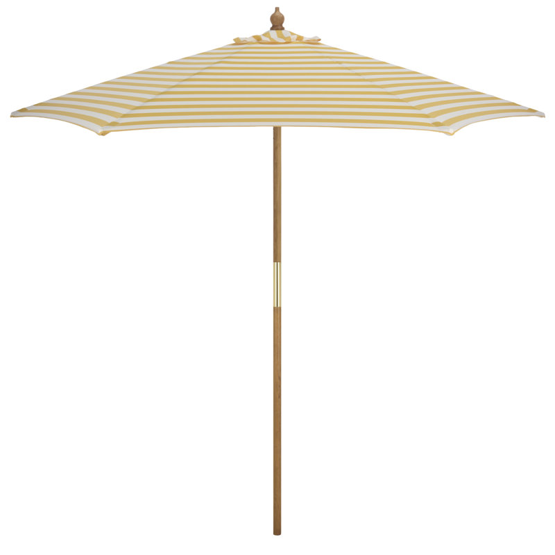 Parasol en bois Jesolo de 2,3 m, Jaune rayé