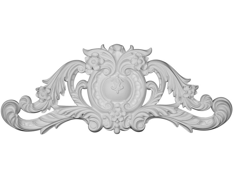 Modena 12'' H x 30.5'' W White Polyurethane Architectural Onlay