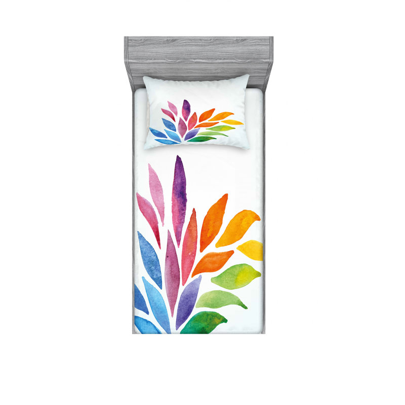 Ensemble de draps Rainbow, Ensemble de draps pour lit simple avec drap-housse