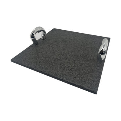 Stunning Silver Modern Handle Tray