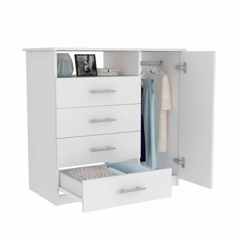 Armoire à chaussures murale 5 portes avec miroir Montauk