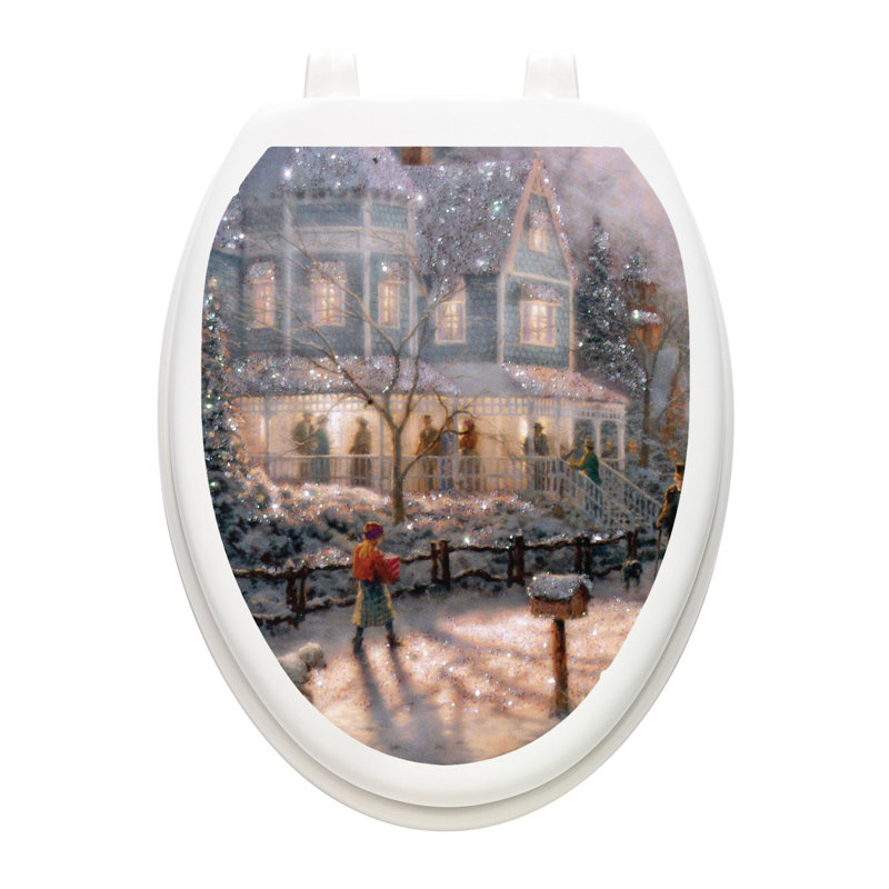 Adhésif décoratif pour siège de toilette Holiday, Allongé