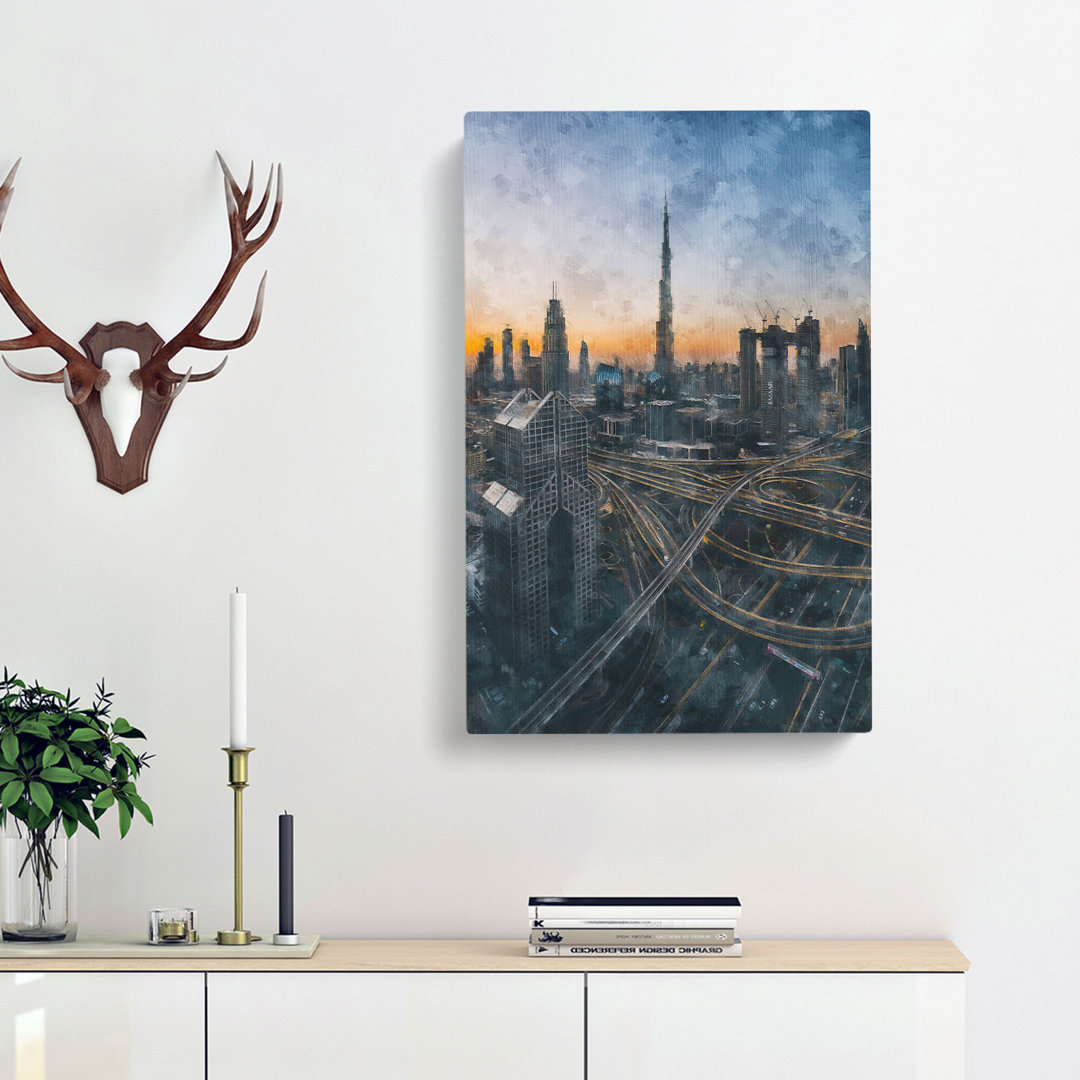 Skyline In Dubai - Wrapped Canvas