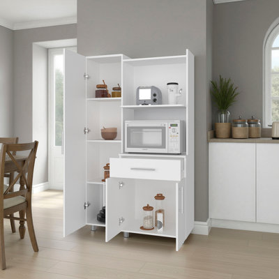 White 3-door Kitchen Storage Cabinet