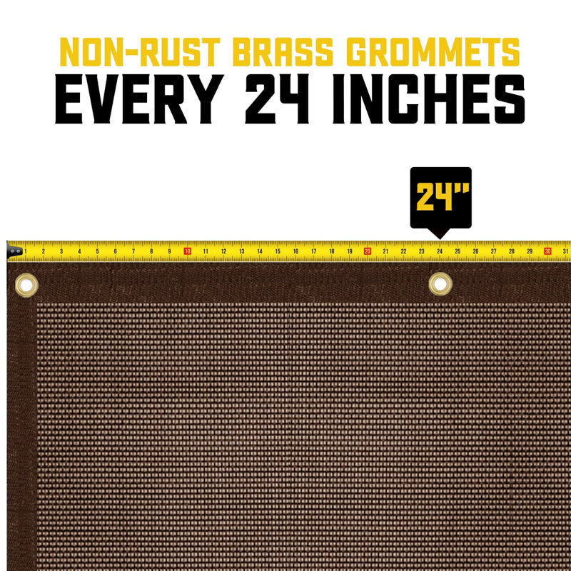 30 pi x 40 pi 250 g / m² 7,5 oz bâche robuste, résistant aux rayons UV, Brun