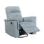Fauteuil inclinable et pivotant en cuir bleu