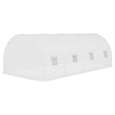 Brydie 6 x 3 x 2m Polytunnel Greenhouse Replacement Cover ONLY White