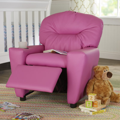 Contemporary Kids Recliner with Cup Holder