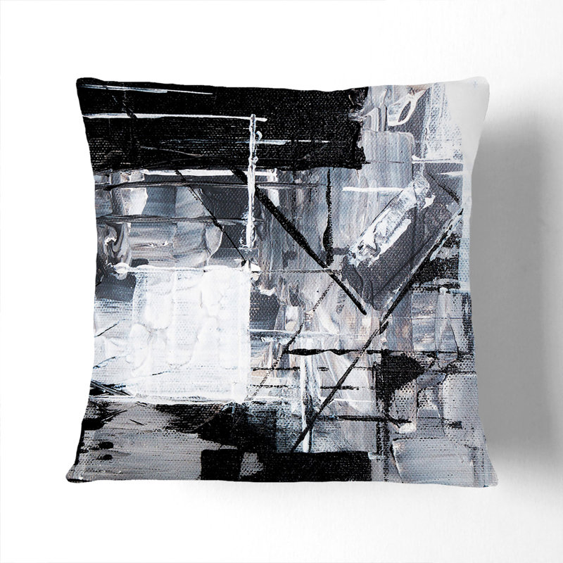 Abstract Square Cushion, Stone, 40 x 40 cm