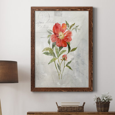 Lin pivoine - peinture sur toile encadrée
