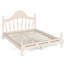 Grand lit plateforme avec tête de lit chic, structure de lit en bois massif avec support à lattes, aucun sommier tapissier requis-133665361-133665365