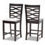 Upholstered Counter Stool with Solid Wood Frame-698348745