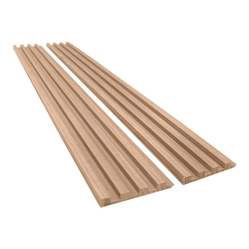 106” L x 6” W Shiplap Wood Wall Paneling, 3D Wall Paneling for Interior Wall Décor, Light Oak
