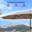 Parasol de 14 pieds double face avec base et lumières solaires Parasol de marché extérieur avec manivelle Parasol rectangulaire pour terrasse de jardin-1529095241