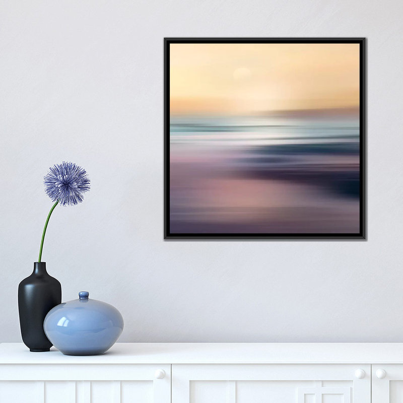 «Zuma Beach», impression sur toile, H 18 po x l 18 po x P 1,5 po, Toile avec cadre noir, Pas de tapis