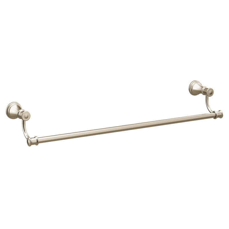 Belfield Bathroom 24" Wall Mounted Towel Bar, Polished Nickel