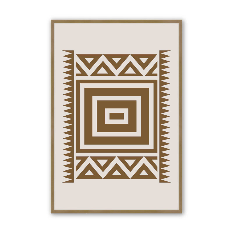 Motif tribal moderne II, H 17,25 po x l 13,25 po, Or brossé