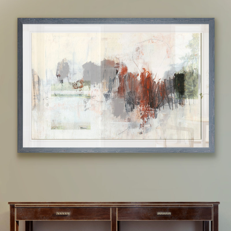 « neutrals & rouille i » par paul cezanne-photo-cadre, reproduction d’art, Cadre en papier gris, H 28 po x l 38 po x 1,25 po