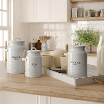 Utility Kitchen Canisters - White, Kitchen Storage Solutions