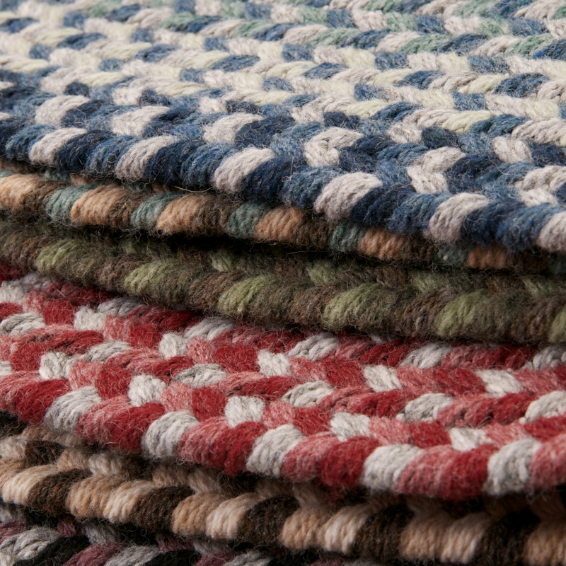 Tapis réversible en laine mélangée Lettie, Rond 3 pi