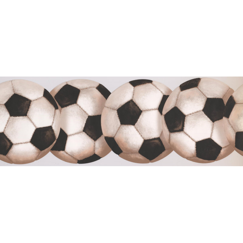 Papier peint à bordure soccerball 15 pi x 5 po Mural Portfolio II