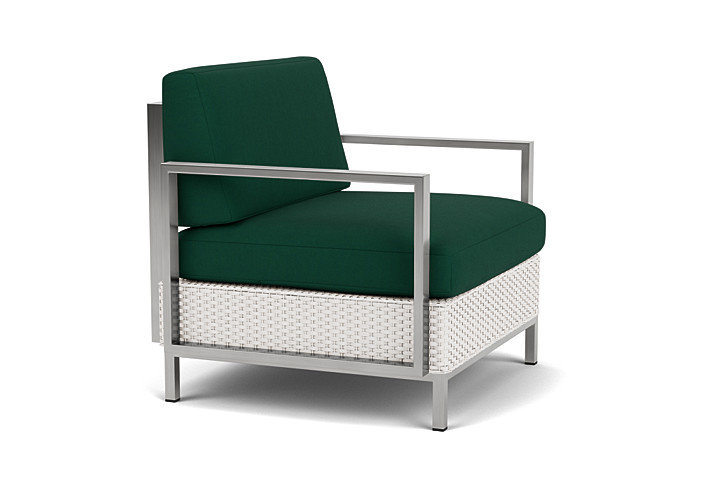 Elements Outdoor Lounge Chair, White, Cottage Pepper