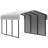Steel Carport With 1 Side Wall Kit, 10X15X7-96101647