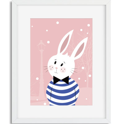 2-tlg. Gerahmte Wanddekoration Bunnies