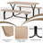 Kutlay 4 - Person Metal Patio Dining Set with Rectangular Table-1175792638