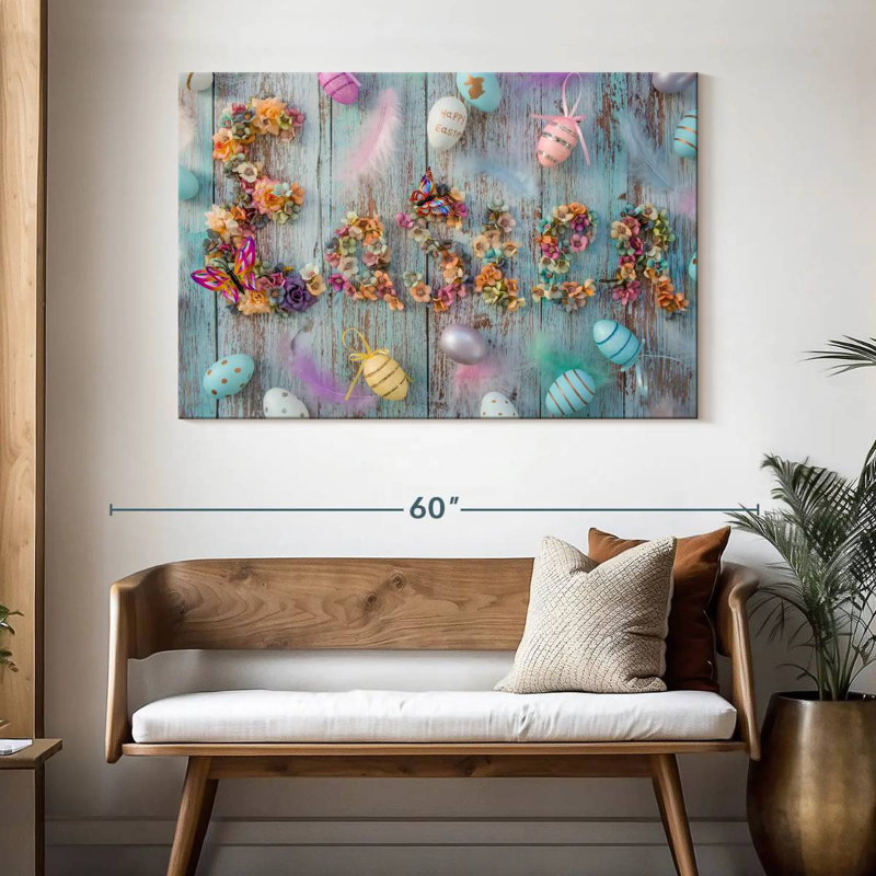 Lelend Floral Easter Design, 32" H x 48" W